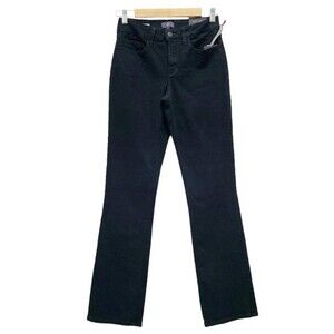 NWT NYDJ Barbara Tummy-Control Bootcut Jeans Black Denim Women's Size 2 NEW